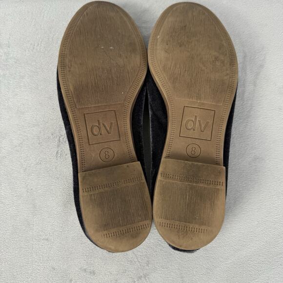 DV by Dolce Vita Womens 8 Purple Gray Slip On Velvet Loafers 096007318 Casual - Picture 9 of 10